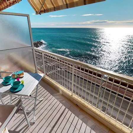 Climatise Avec Terrasse Face Mer, Wifi Inclus - Fr-1-196-346 * Menton