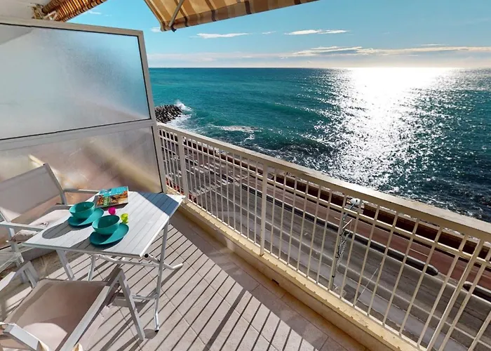 Climatise Avec Terrasse Face Mer, Wifi Inclus - Fr-1-196-346 * Menton